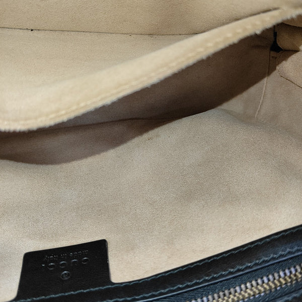 GG Marmont Medium Quilted Calfskin Black
