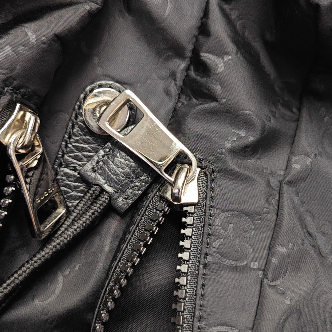 Monogram Nylon Backpack Black