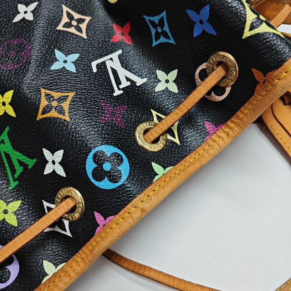 LV × TM NÉONOÉ MM Monogram Coated Canvas Black