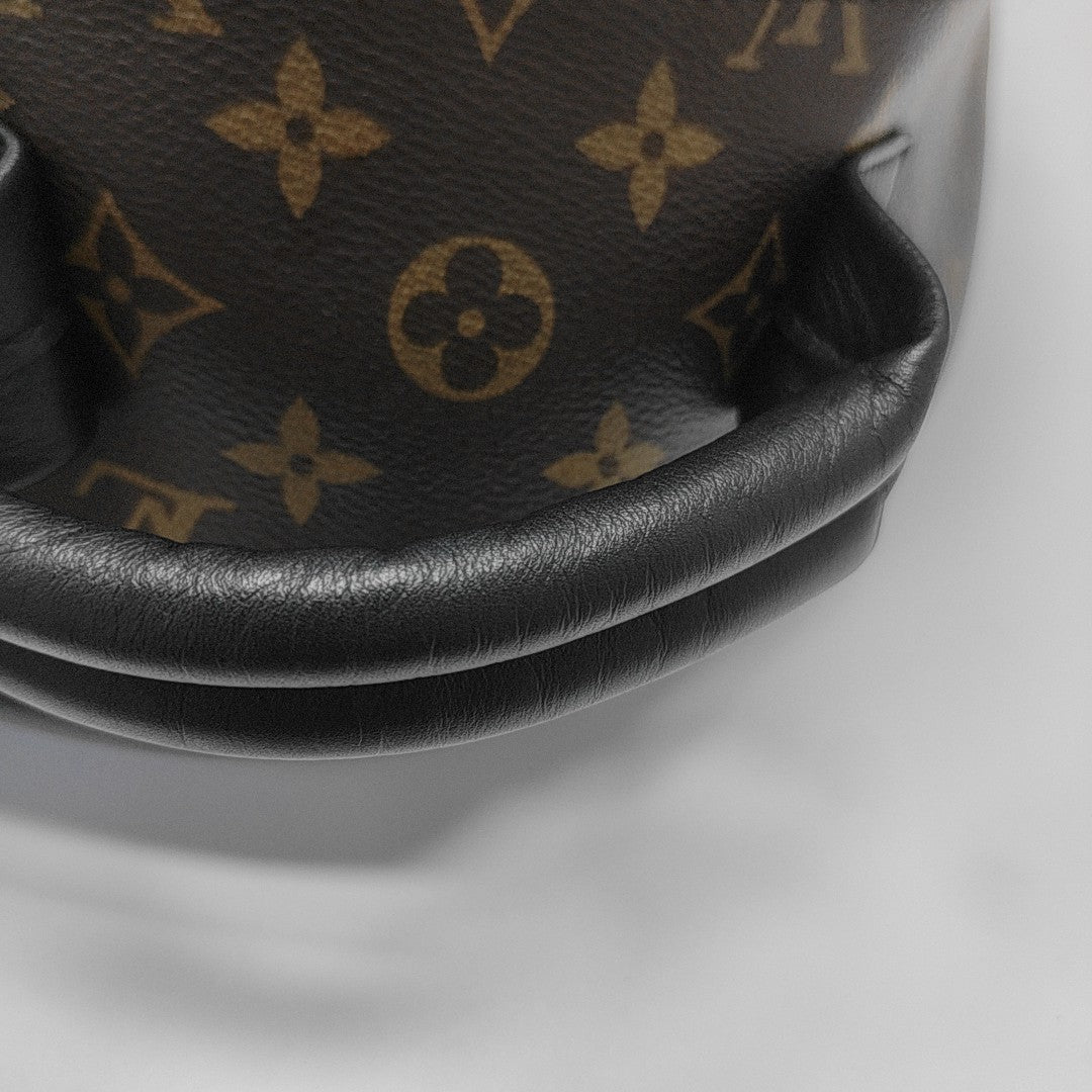 Monogram Coated Canvas Backpack Brown