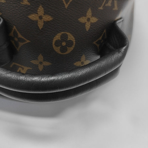 Monogram Coated Canvas Backpack Brown