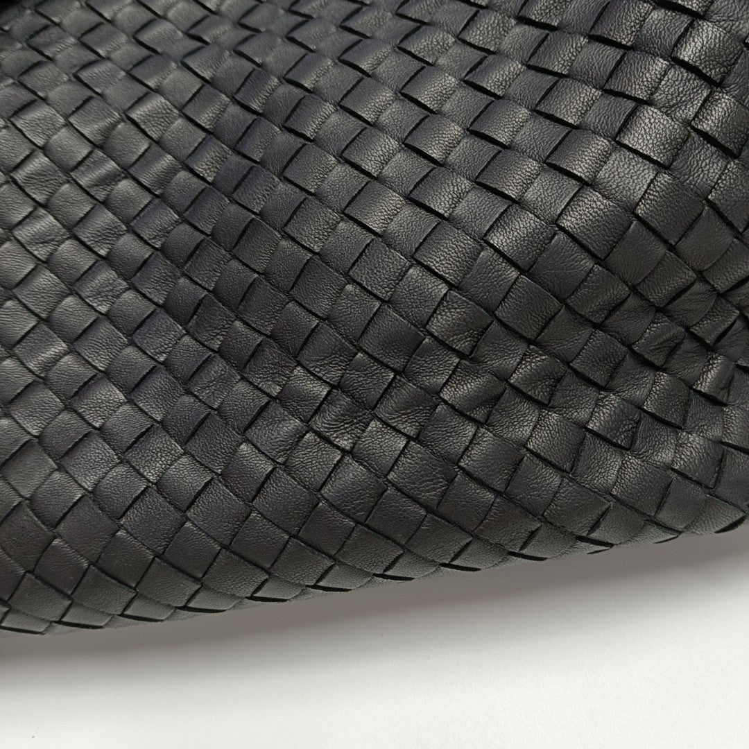 Lambskin Top Handle Bag Black