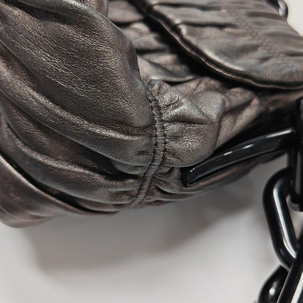 Quilted Lambskin Shoulder Bag Gray
