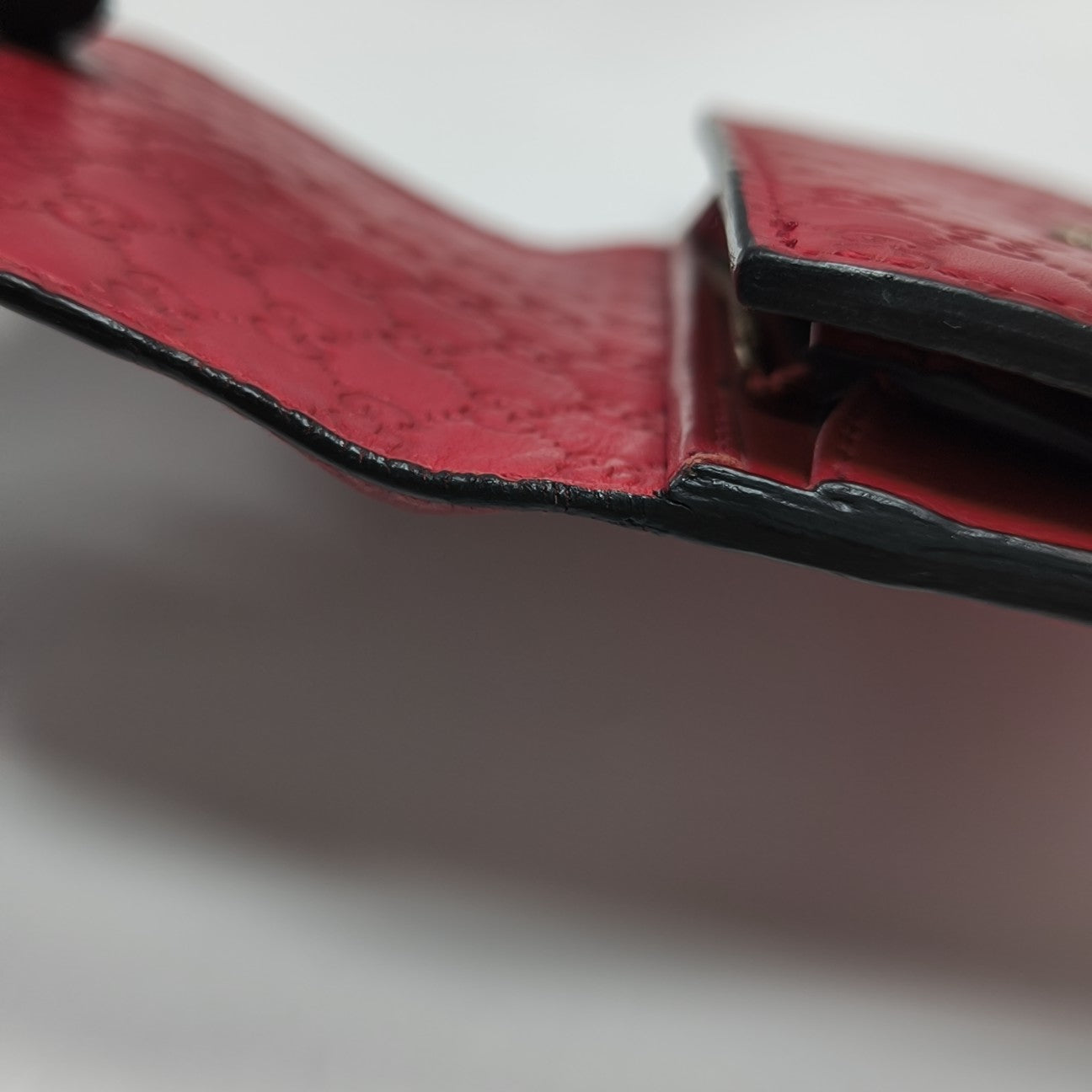 Monogram Calfskin Wallet Red