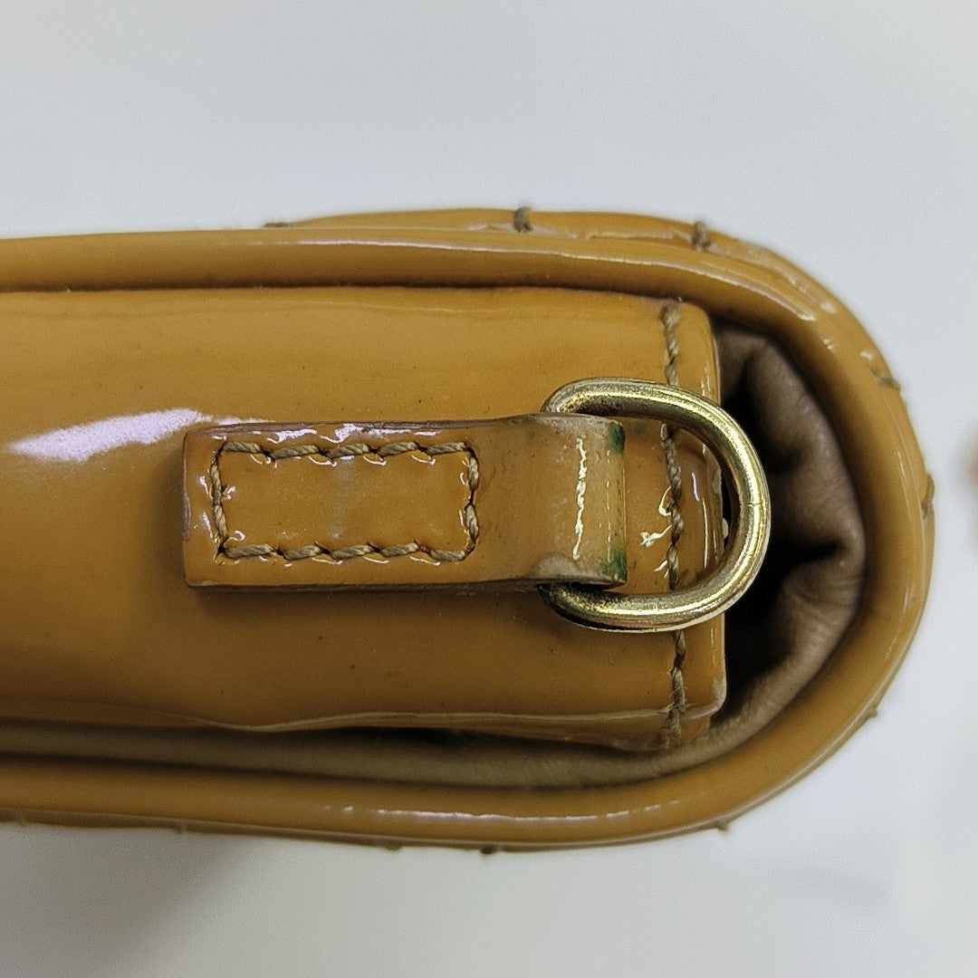 Lady Dior Piel Acolchada Charol Amarillo