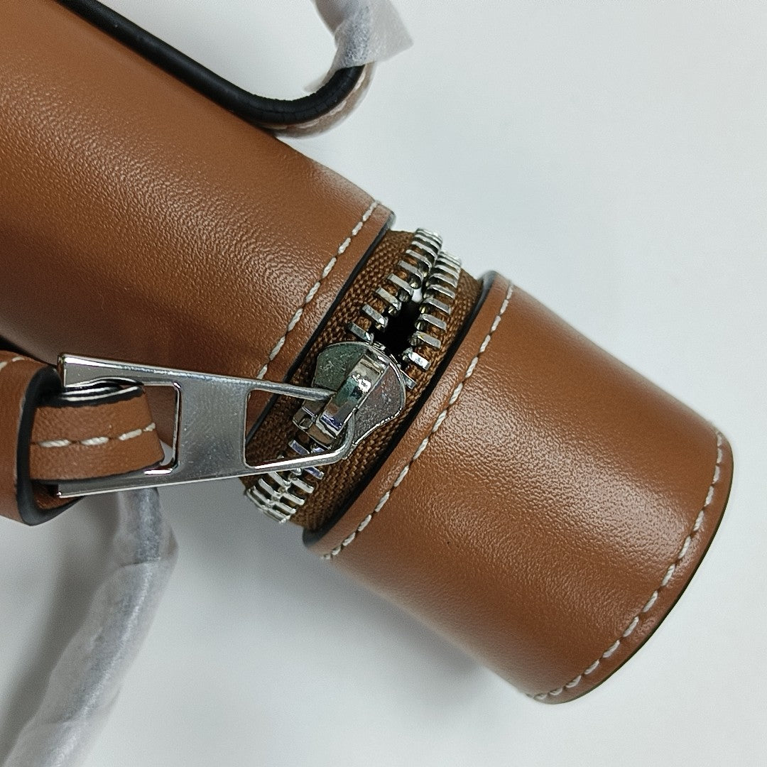 Calfskin Shoulder Bag Brown
