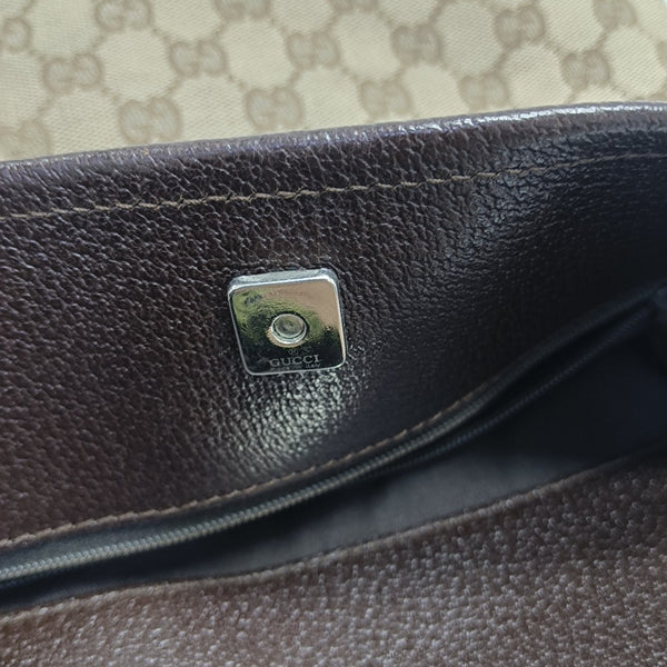 Monogram Canvas Shoulder Bag Brown