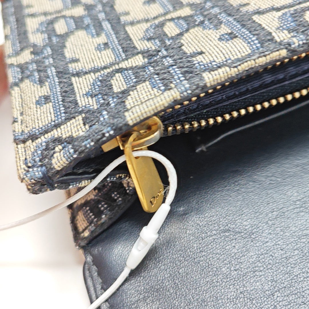 Saddle Mini Oblique Canvas Blue