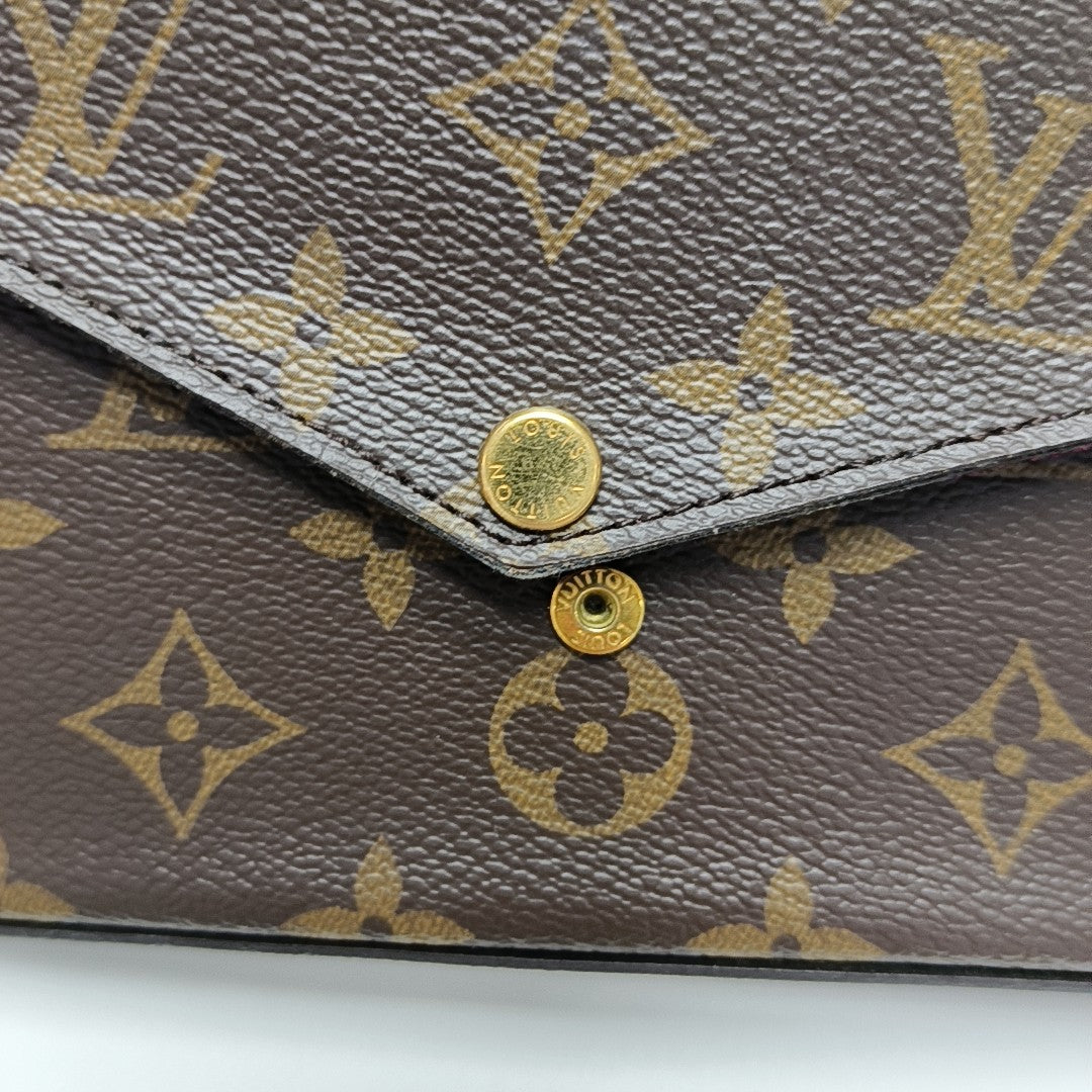 FÉLICIE Monogram Coated Canvas Brown