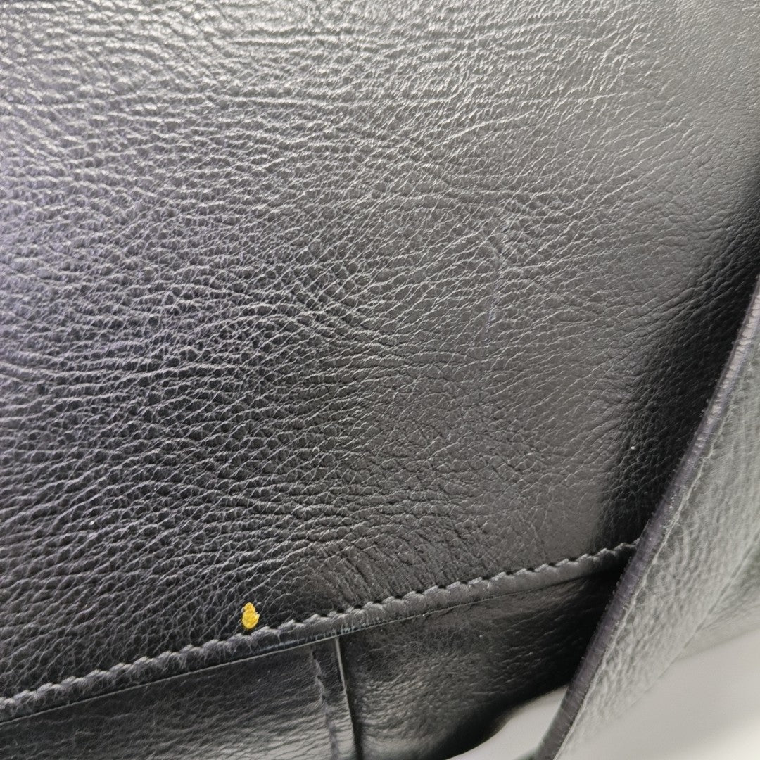 Leather Shoulder Bag Black