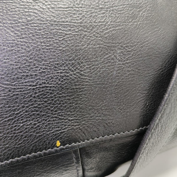 Leather Shoulder Bag Black