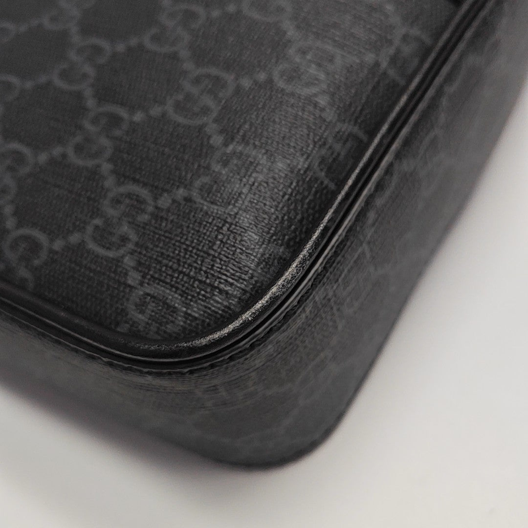 Monogram Coated Canvas Tote Bag Medium Black