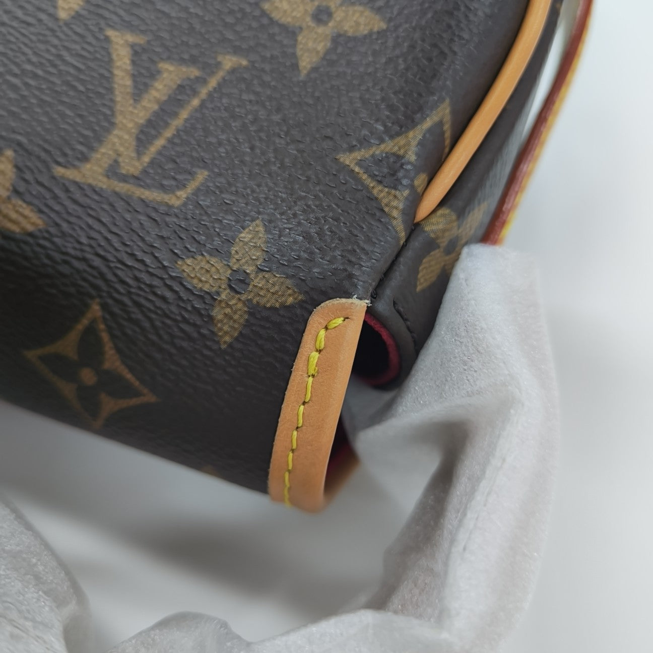 TAMBOURINE Monogram Coated Canvas Brown