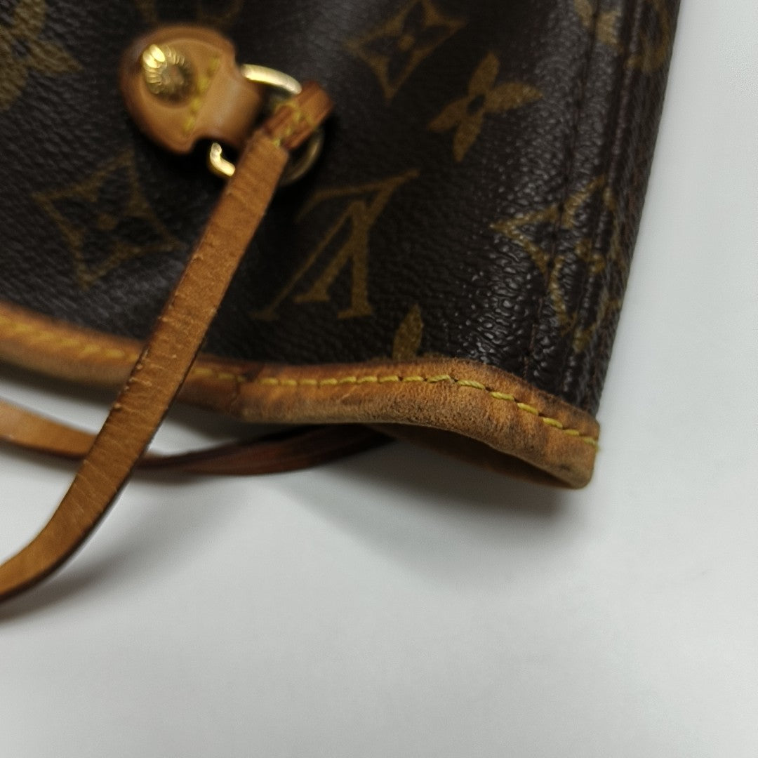 NEVERFULL MM Monogram Coated Canvas Brown