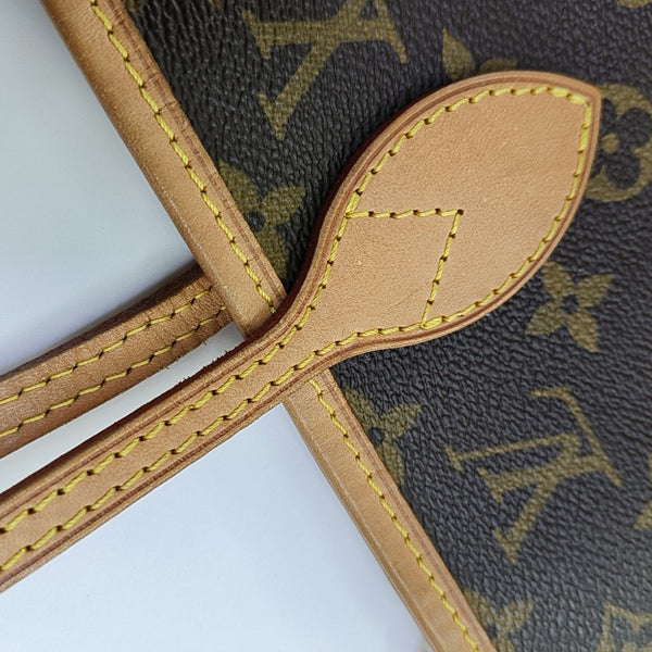 NEVERFULL MM Monogram Coated Canvas Brown