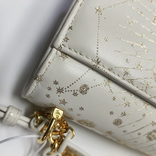 Miss Caro Mini Calfskin White