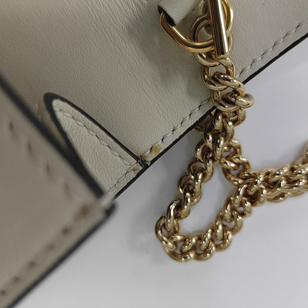 Sylvie Super Mini Calfskin White