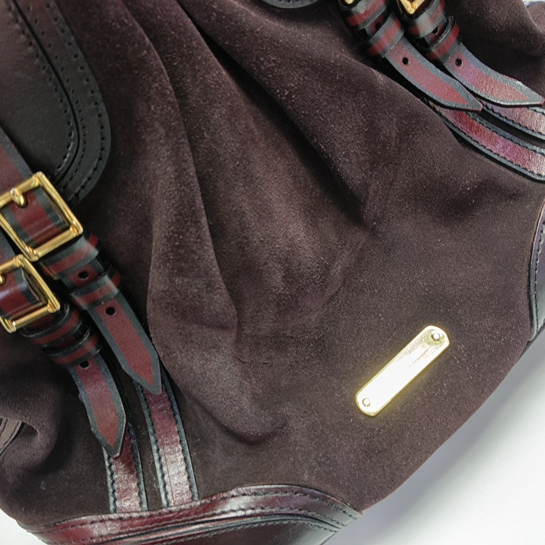 Suede Shoulder Bag Red