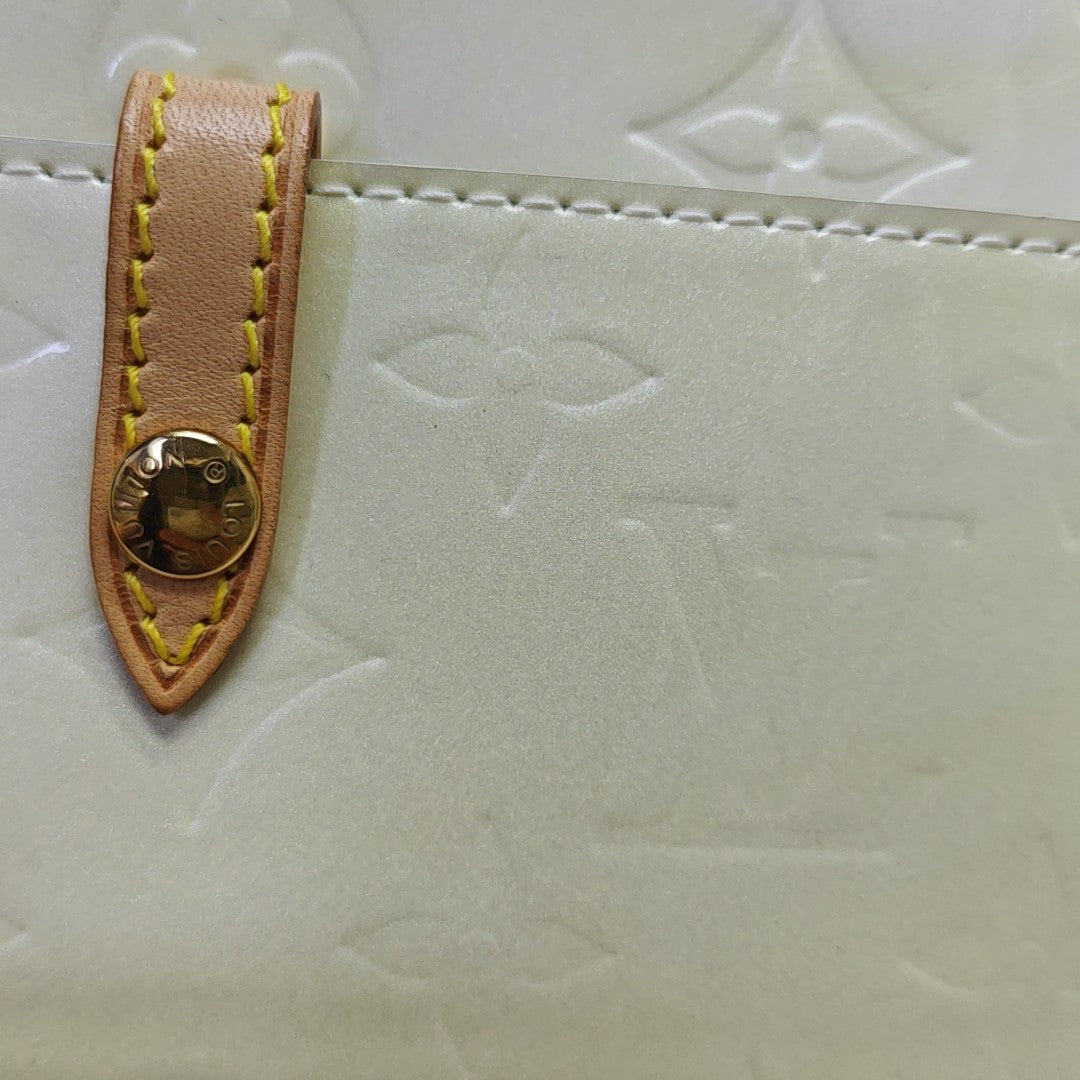 MALLORY SQUARE Monogram Patent Leather White
