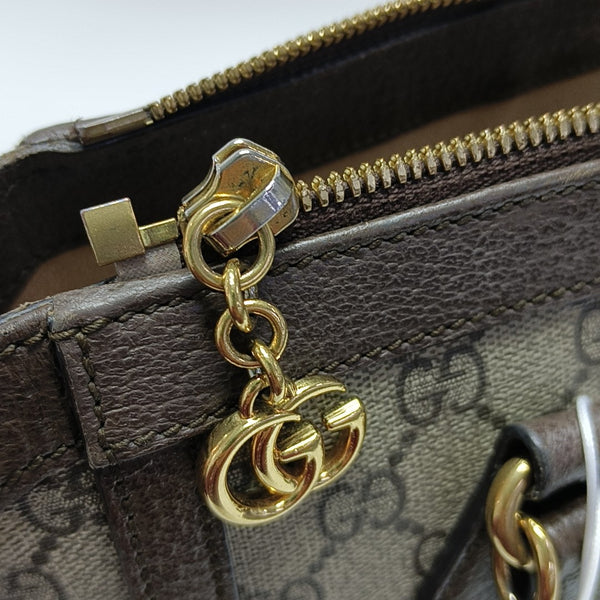 Ophidia Small Monogram Coated Canvas Beige