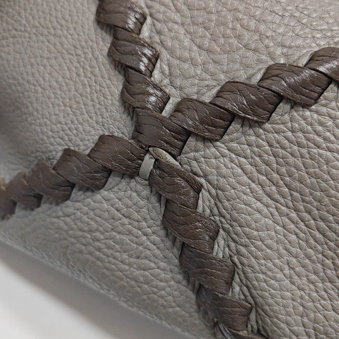 Calfskin Bucket Bag Gray