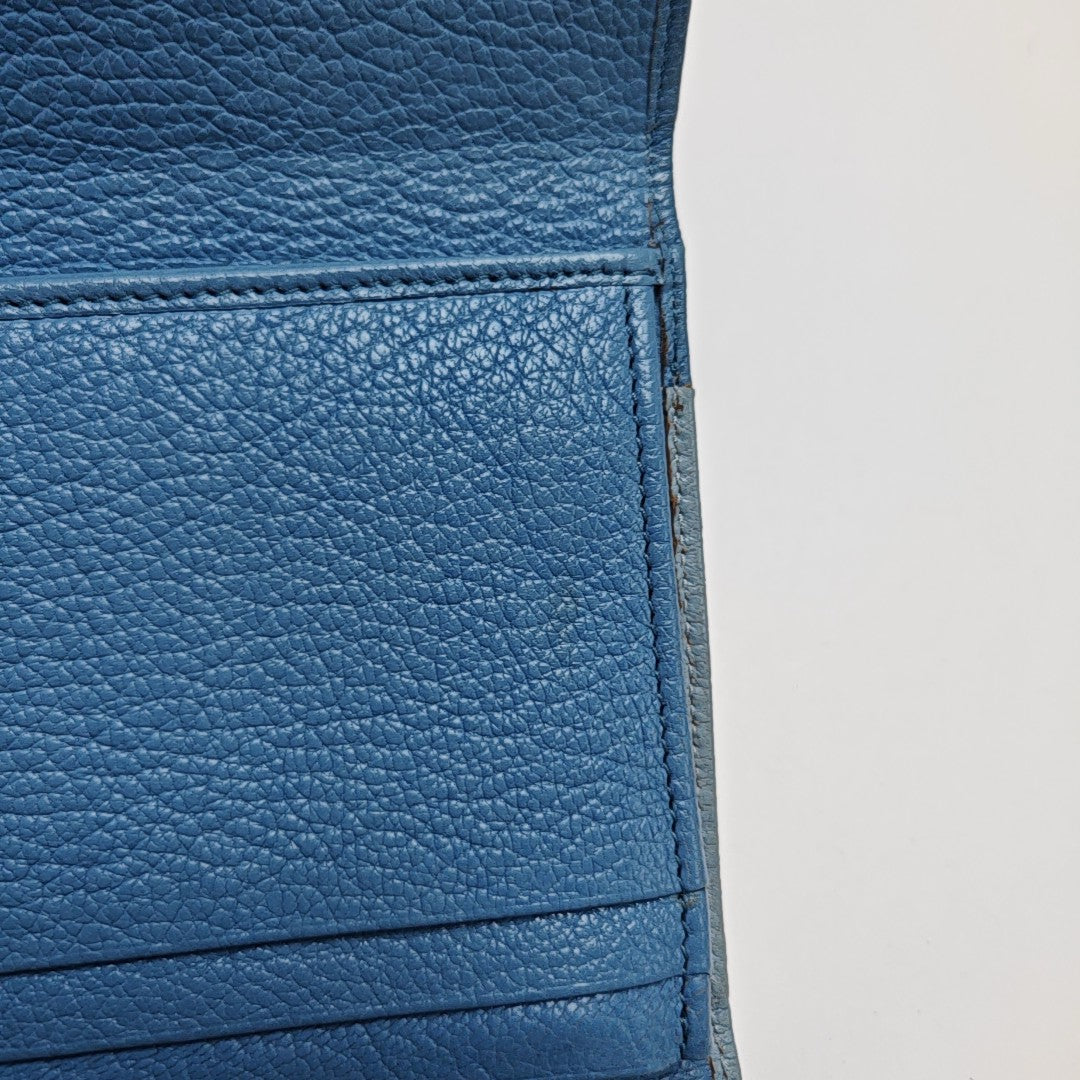 Calfskin Wallet Blue