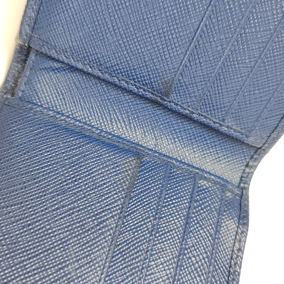 Saffiano Calfskin Card Holder Blue