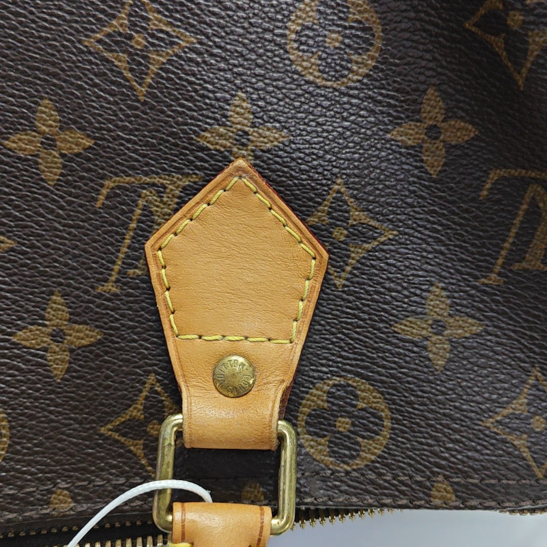 SPEEDY 30 Monogram Coated Canvas Brown