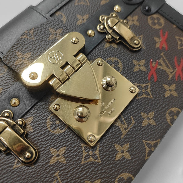 PETITE MALLE Monogram Coated Canvas Brown