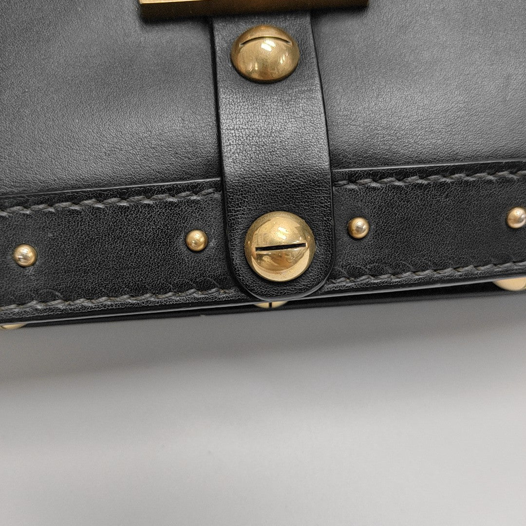 Calfskin Shoulder Bag Black