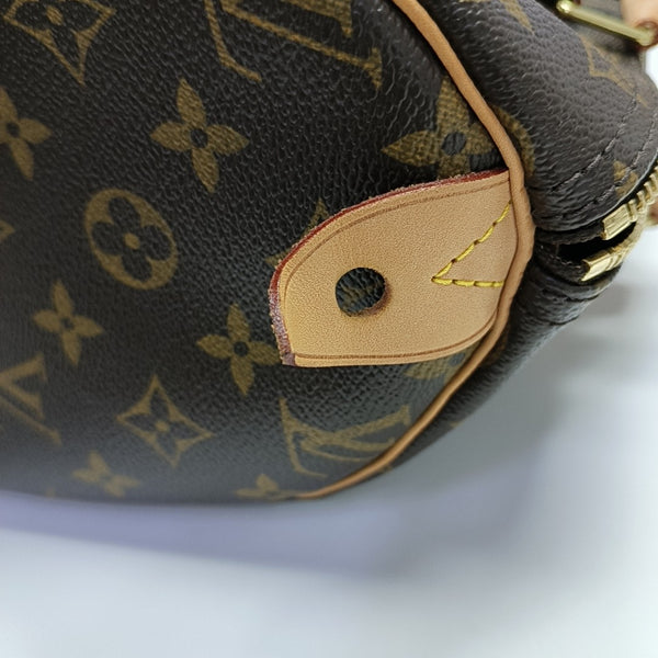 SPEEDY 30 Monogram Coated Canvas Brown