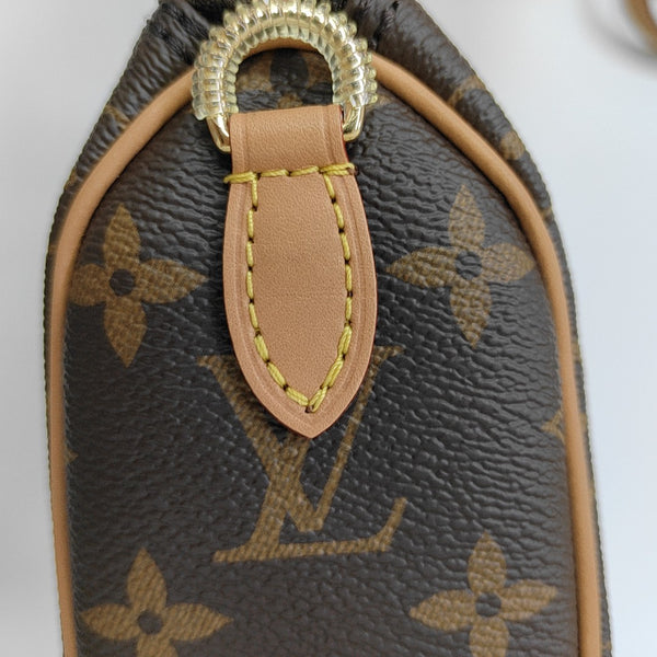 SPEEDY Nano Monogram Coated Canvas Brown