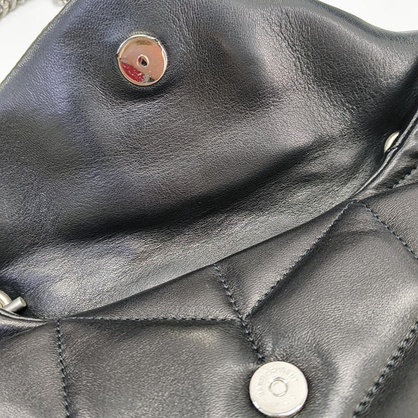PUFFER Mini Chevron Lambskin Black