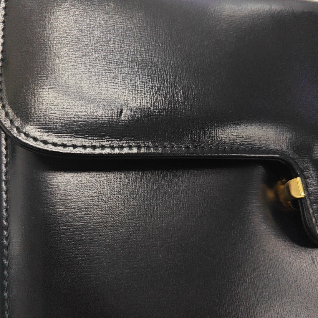 Leather Shoulder Bag Black