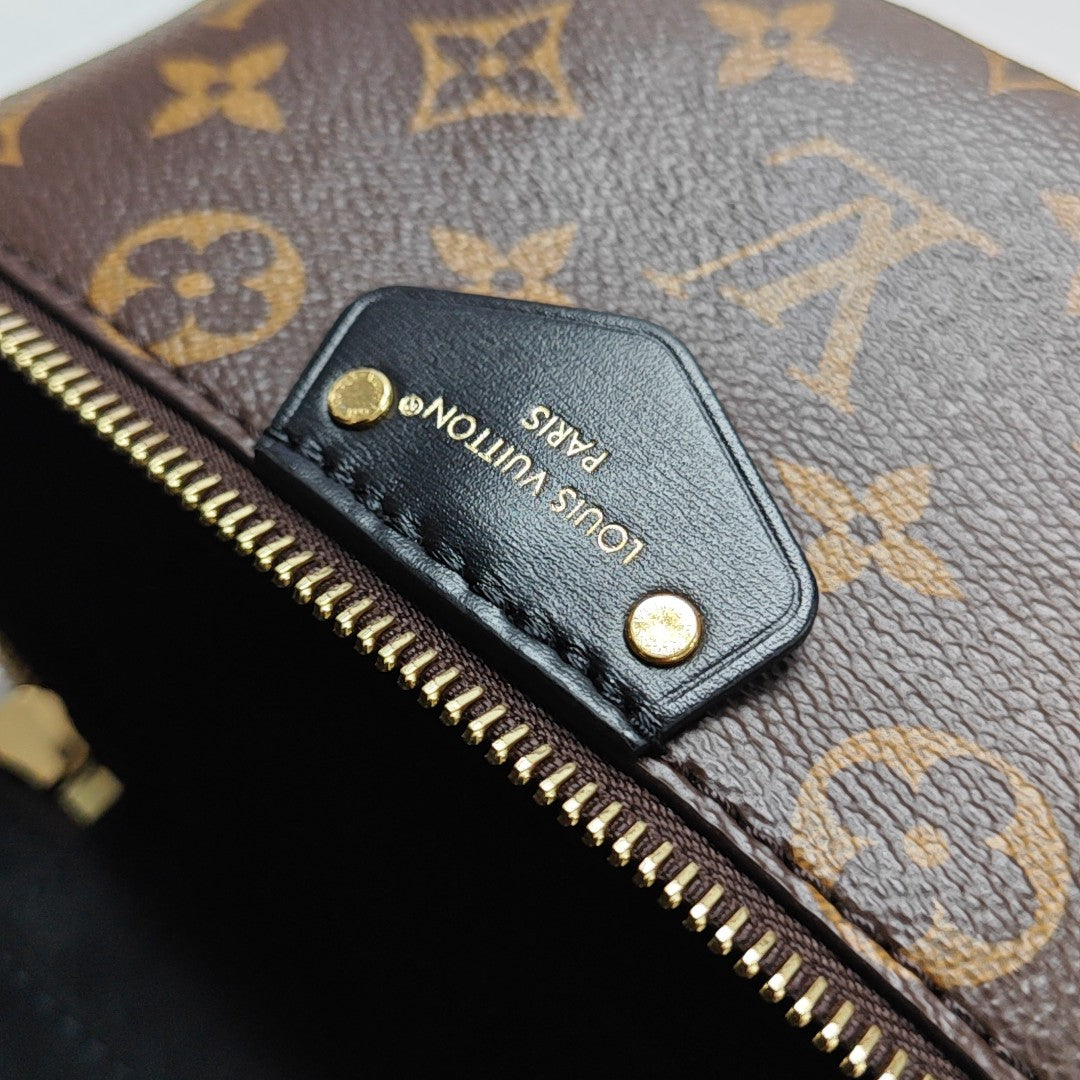 Vanity Chain Pouch Monogram Coated Canvas Brown
