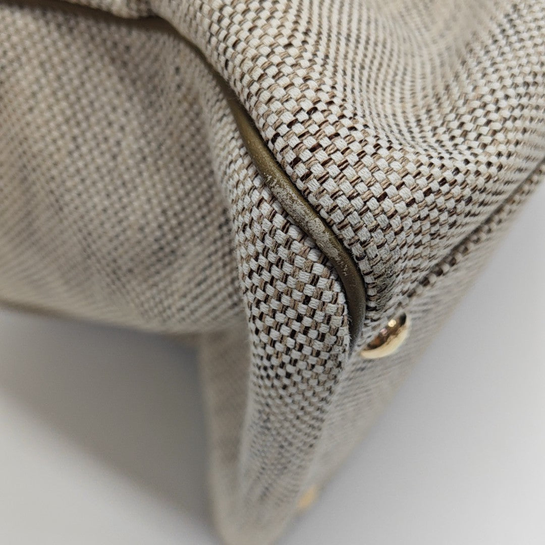 Canvas Top Handle Bag Beige