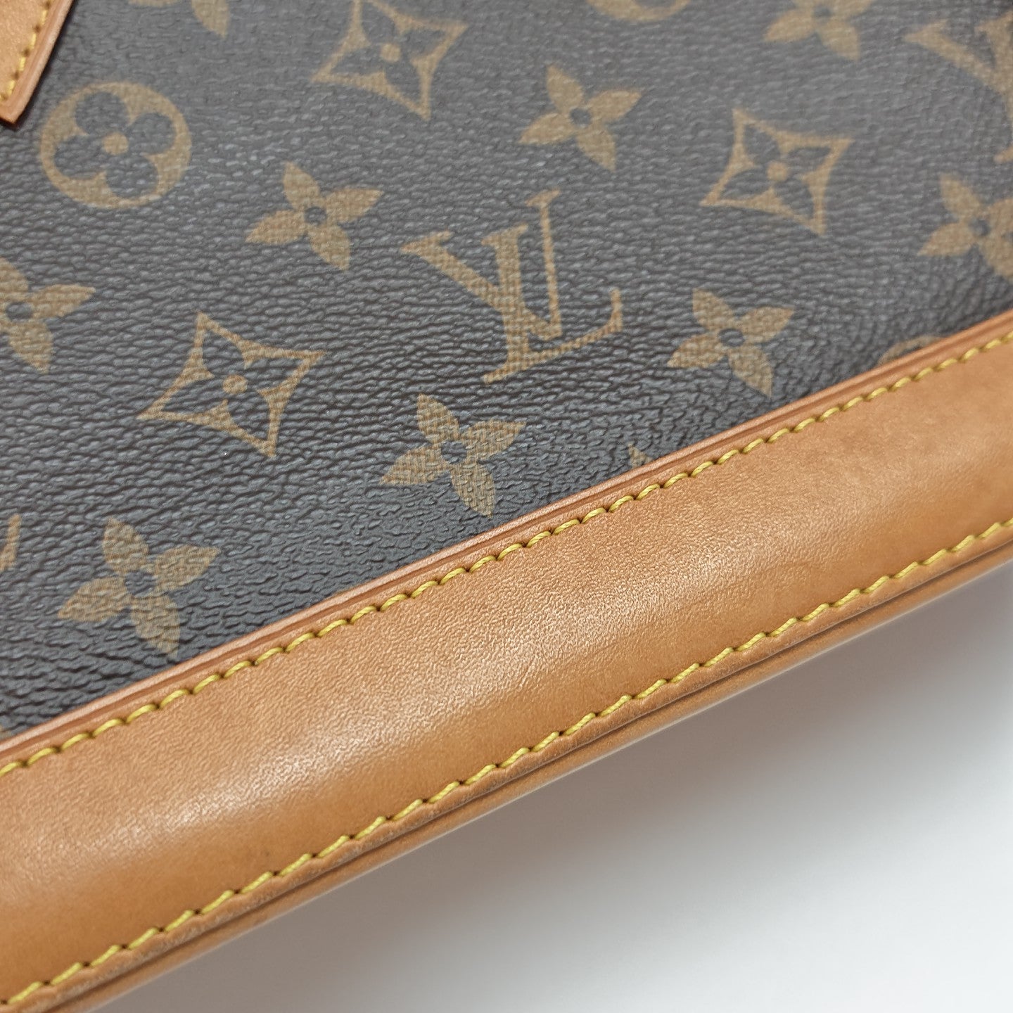 ALMA BB Monogram Coated Canvas Brown