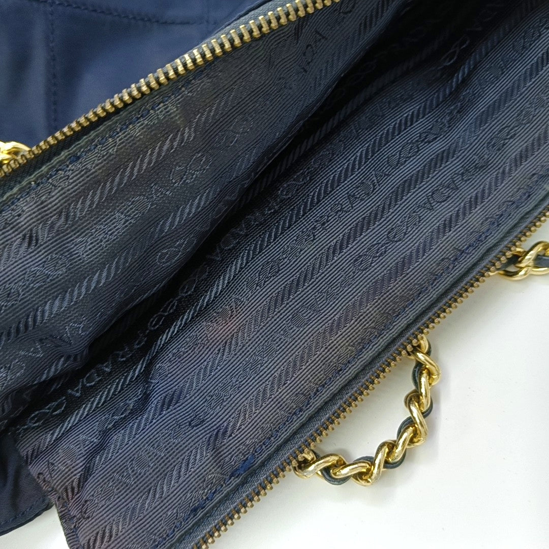 Re-Edition 1995 Chaîne Quilted Nylon Blue