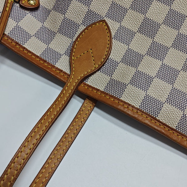 NEVERFULL MM Damier Azur Coated Canvas Beige