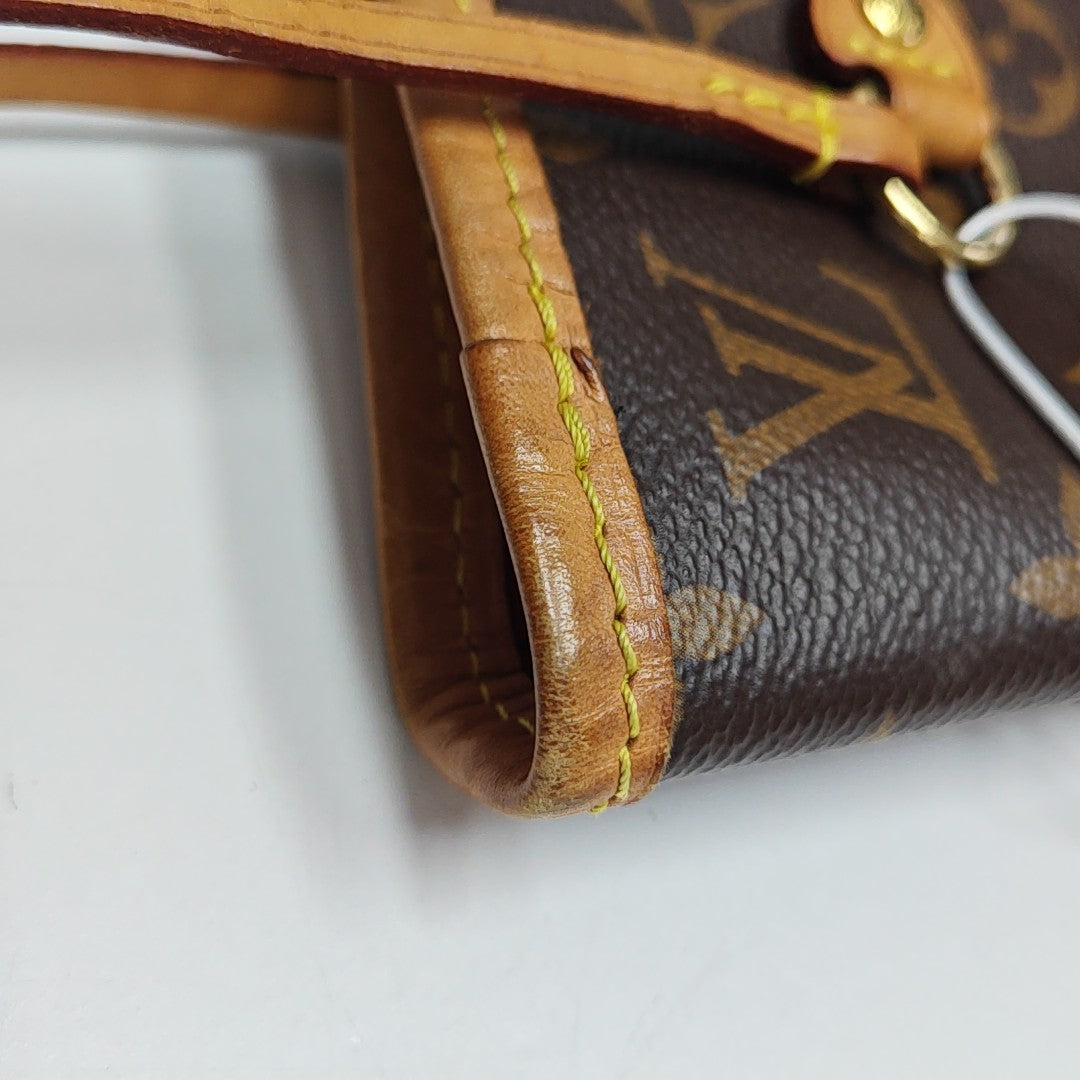 NEVERFULL MM Monogram Coated Canvas Brown