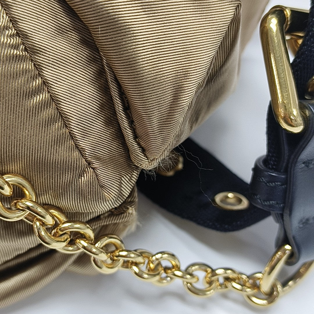 The Rucksack Medium Nylon Gold