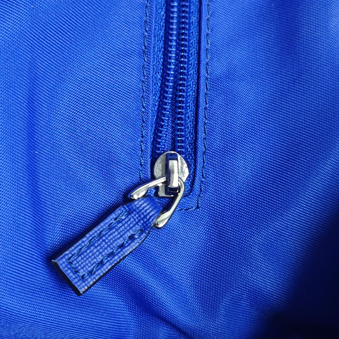 Coated Canvas Backpack Blue