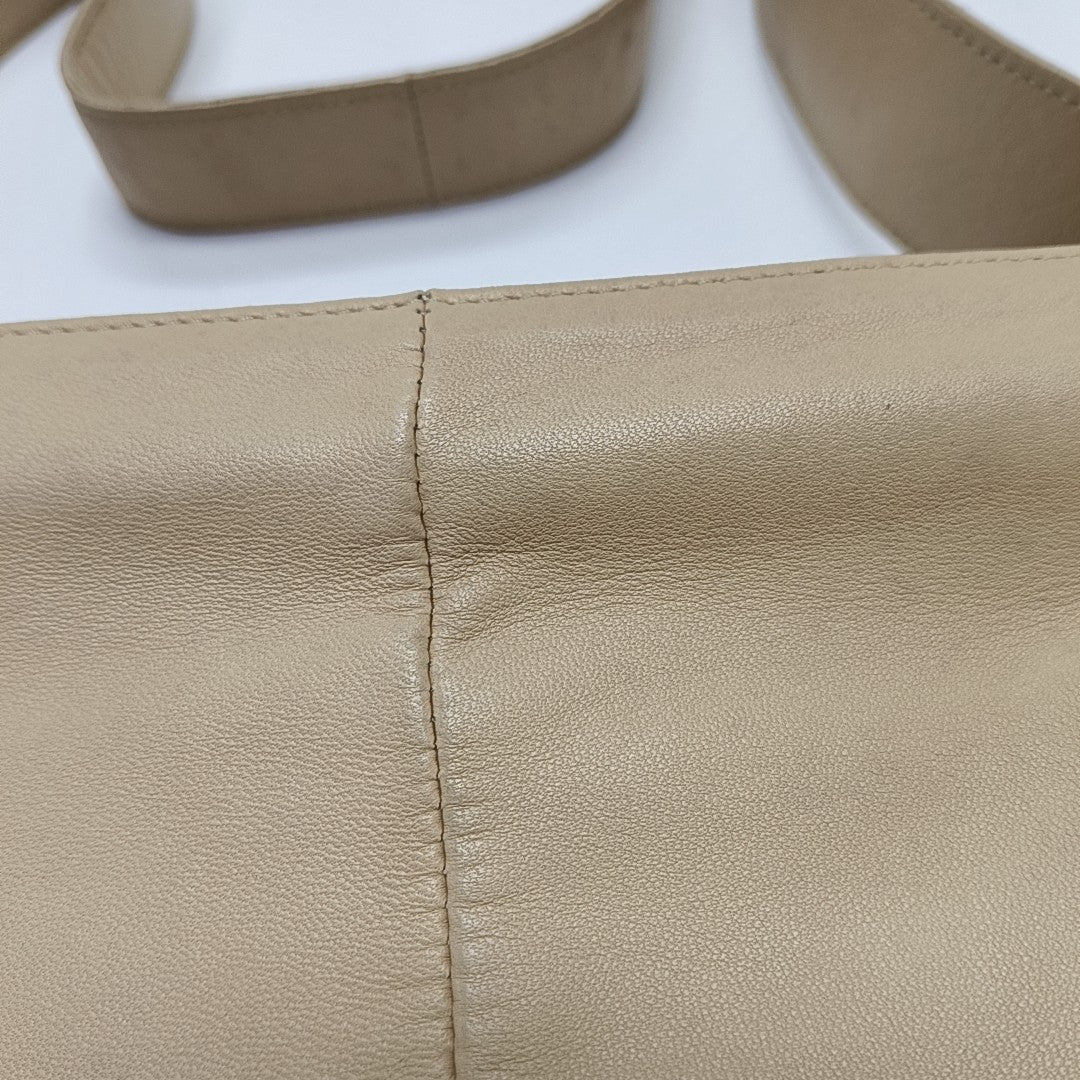 Lambskin Shoulder Bag Beige