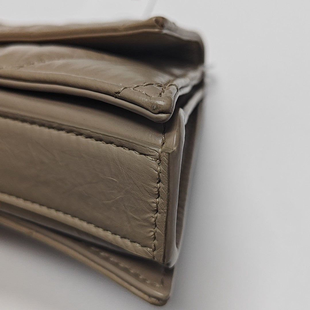 Crush Mini Quilted Calfskin Beige