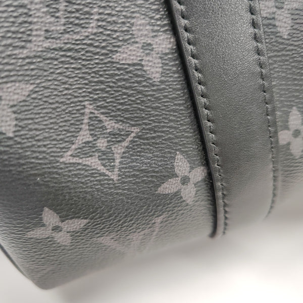 KEEPALL 25 Monogram Coated Canvas Black
