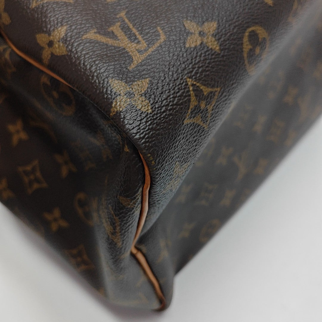 SPEEDY 30 Monogram Coated Canvas Brown