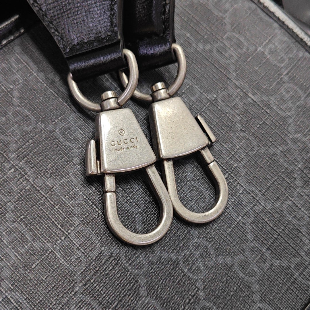 Monogram Coated Canvas Crossbody Bag Black
