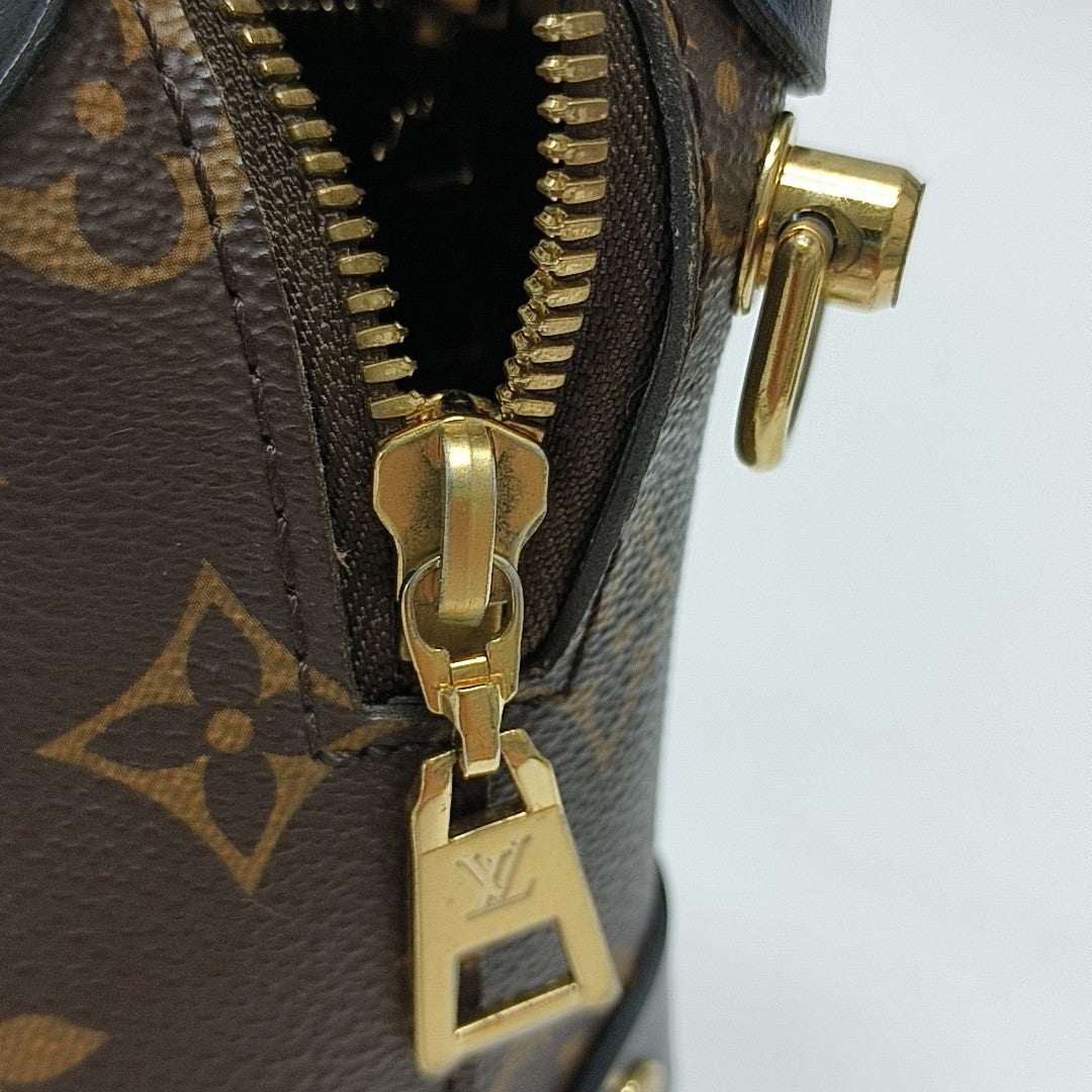 PETITE MALLE Monogram Coated Canvas Brown