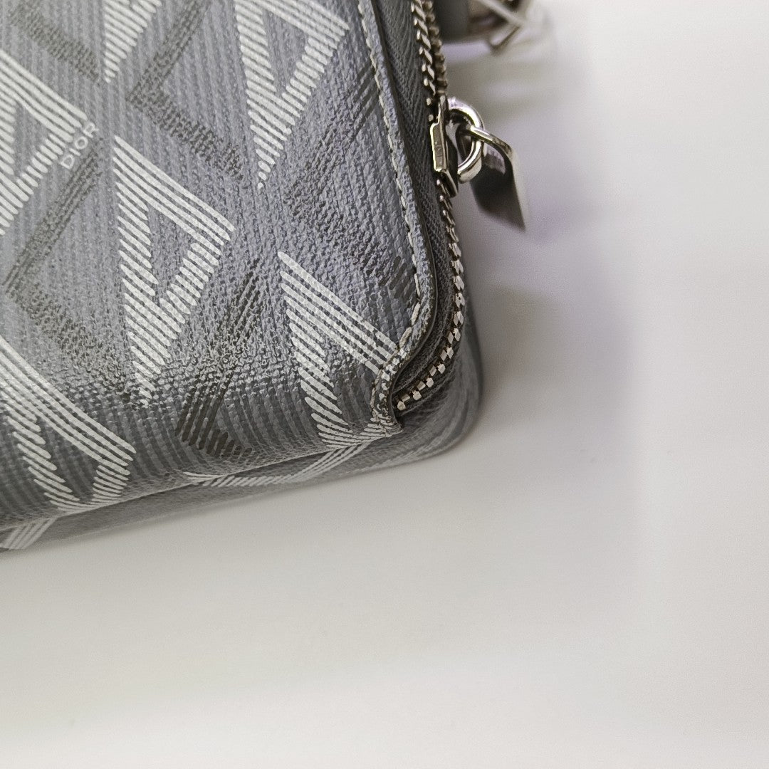 Coated Canvas Shoulder Bag Gray