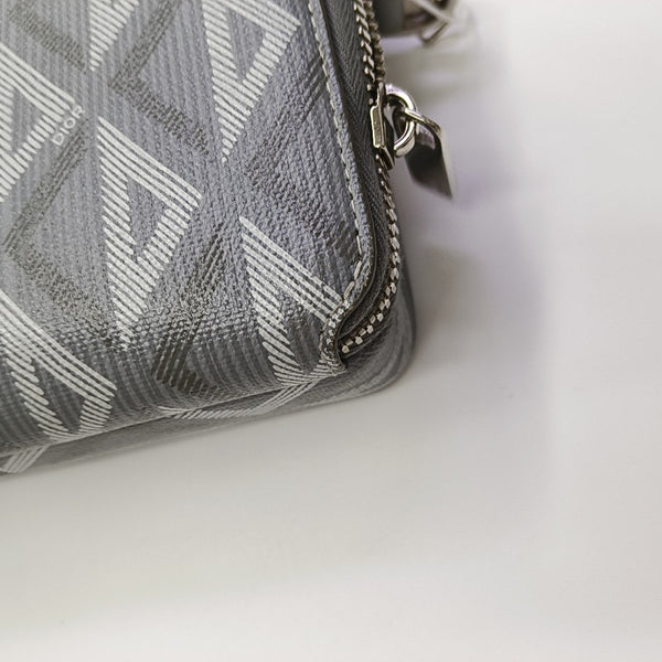 Coated Canvas Shoulder Bag Gray